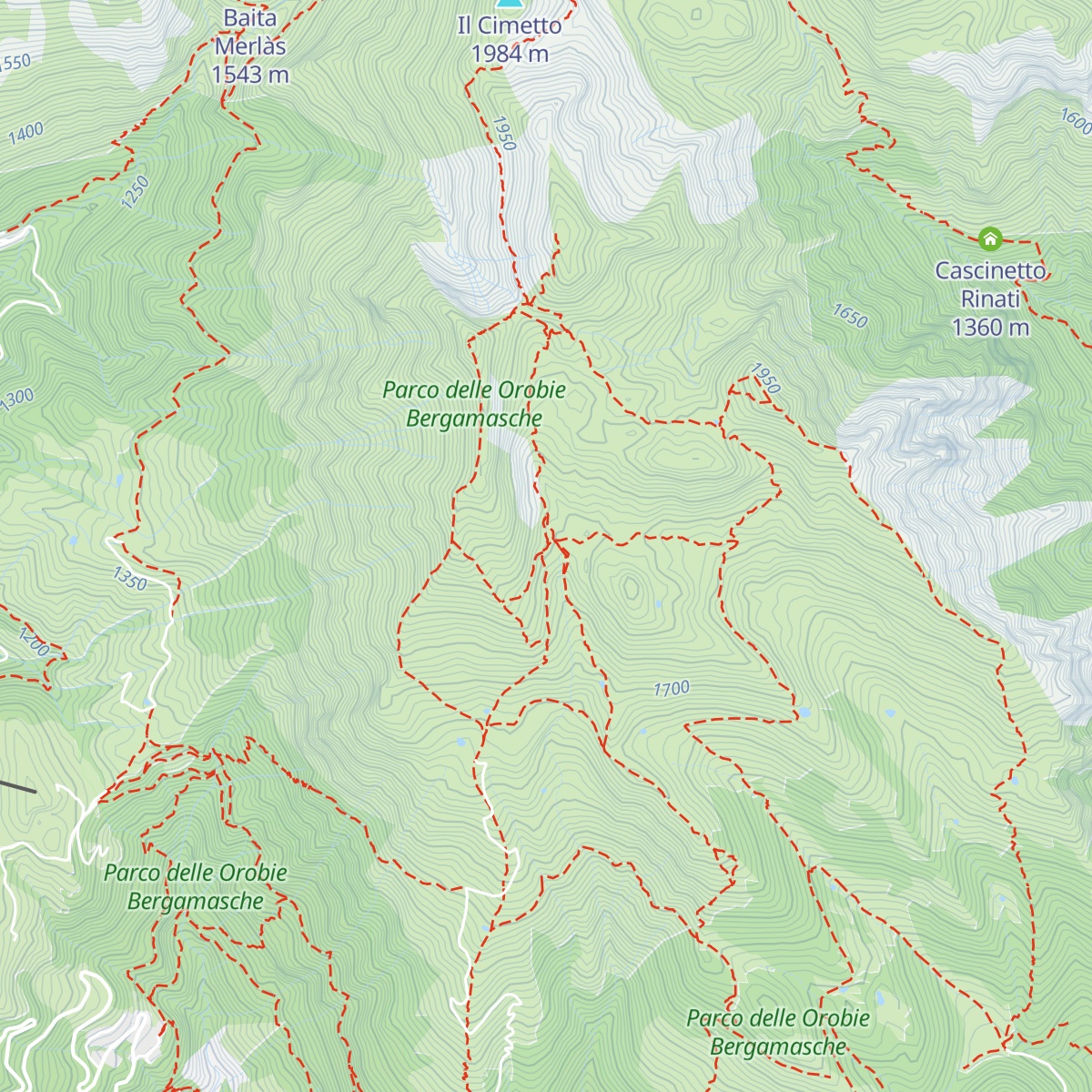 Bivacco Mistri map