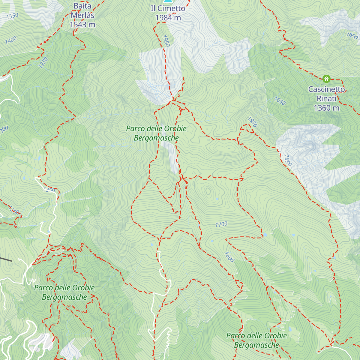 Bivacco Mistri map