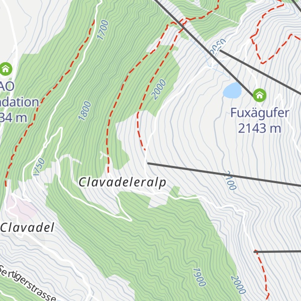 Map of Calavadeler Alp
