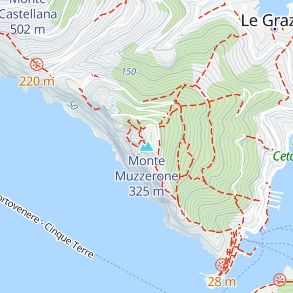 Map of Monte Muzzerone