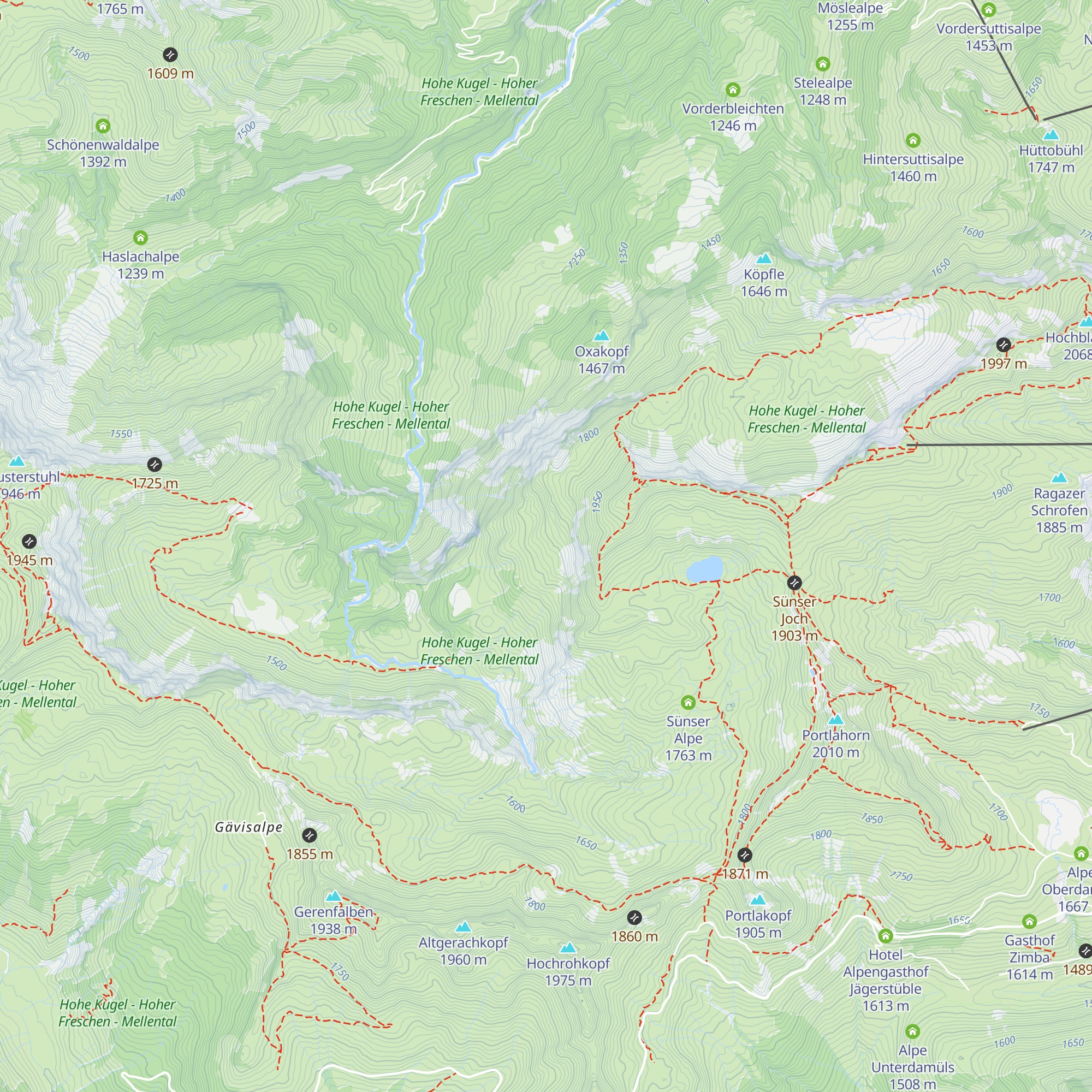 Walenlittenhütte map