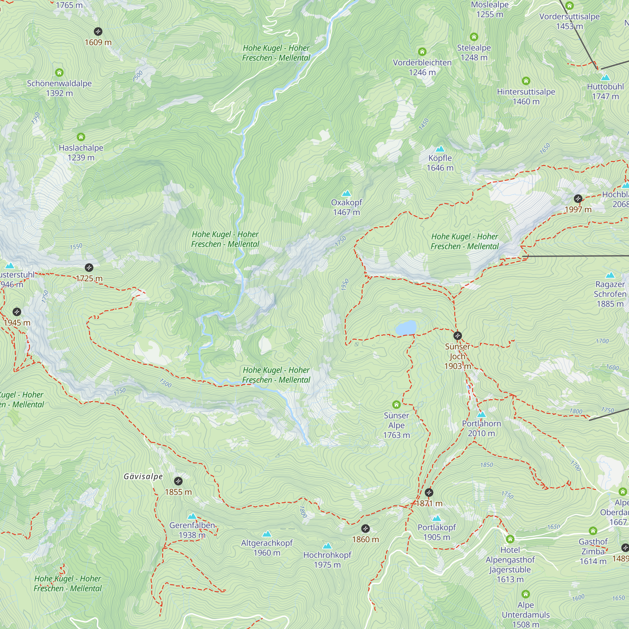 Walenlittenhütte map