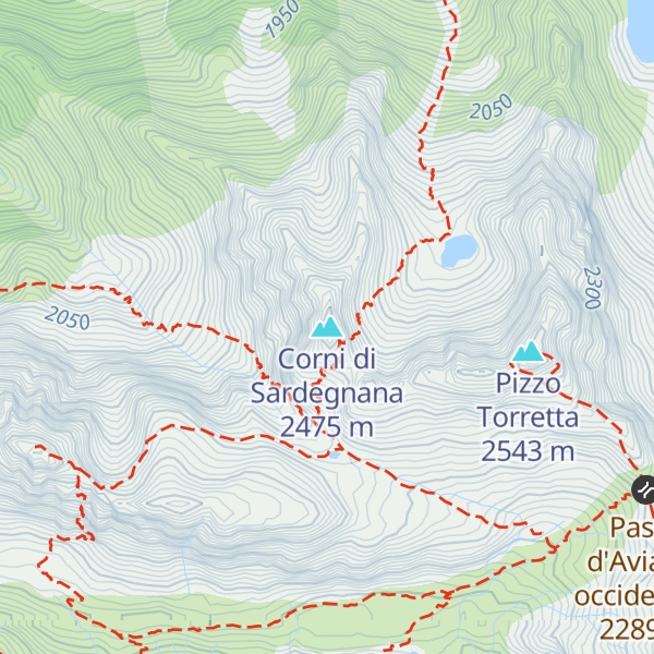 Map of Corni di Sardegnana