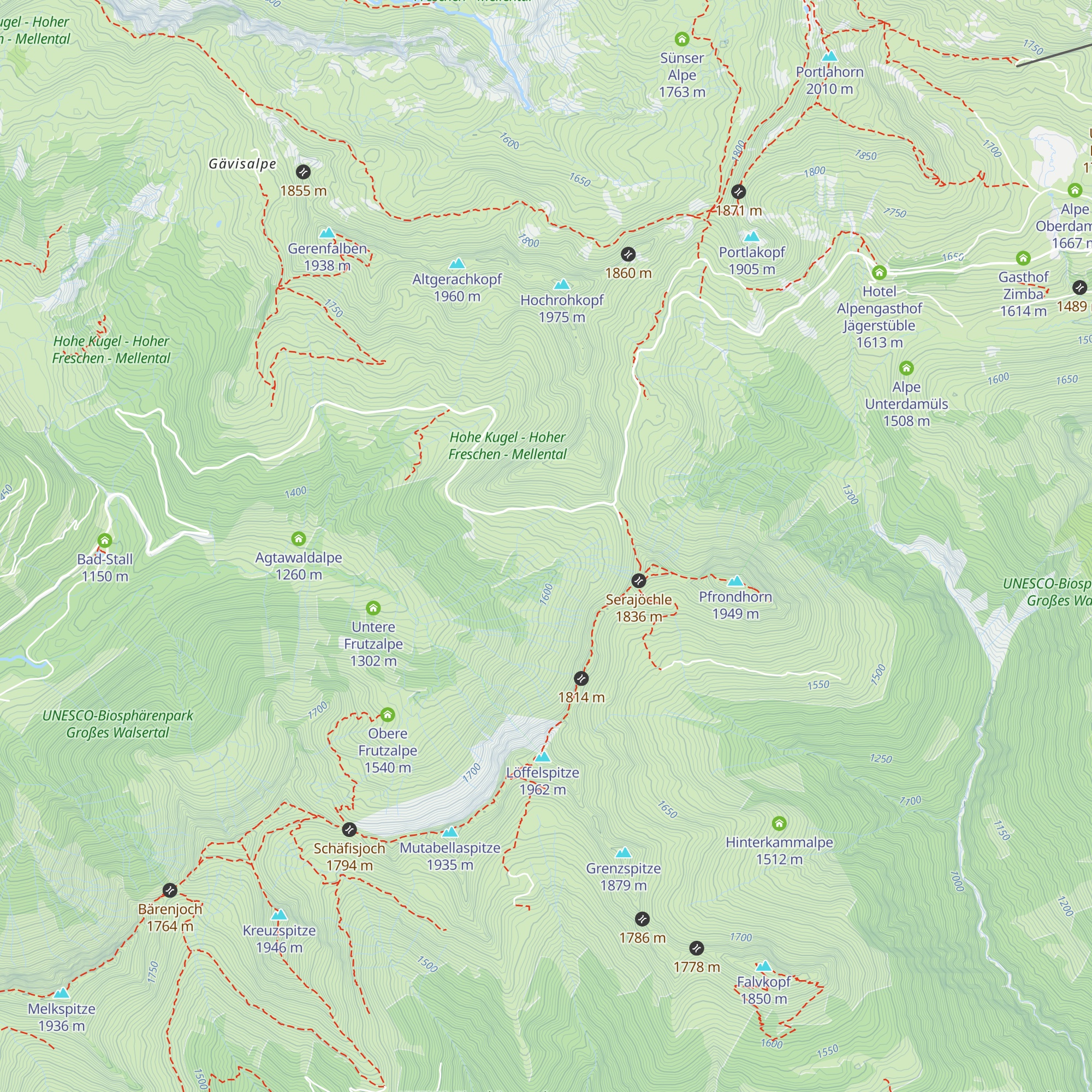 Gampernestalpe map