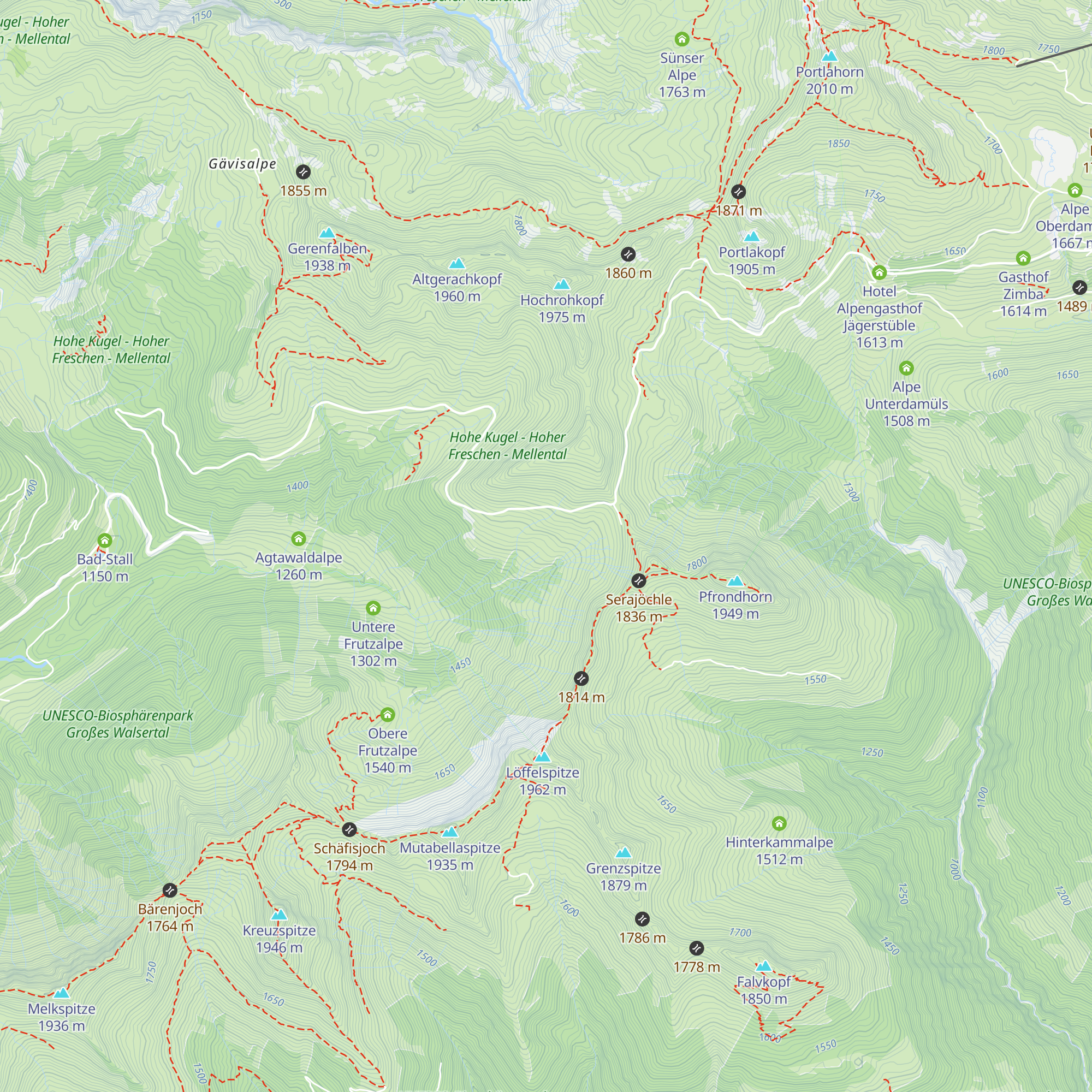 Gampernestalpe map