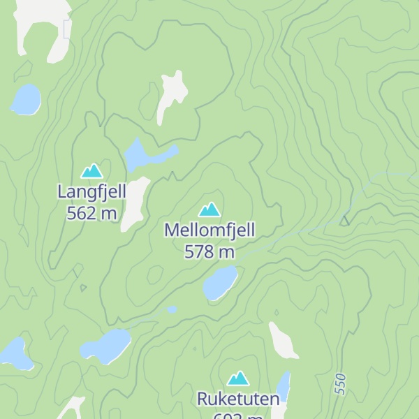 Map of Mellomfjell
