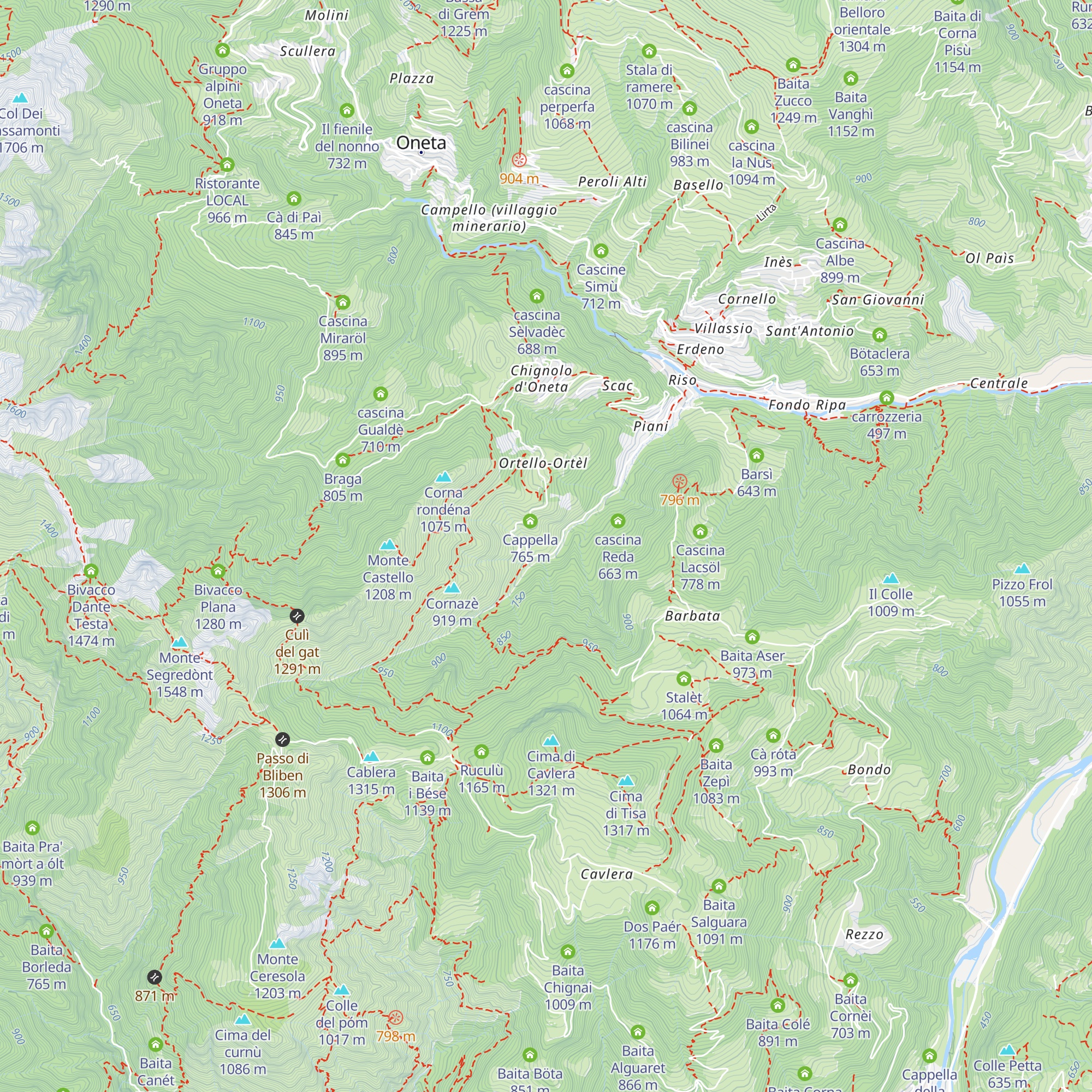 Cascina Valbruna map