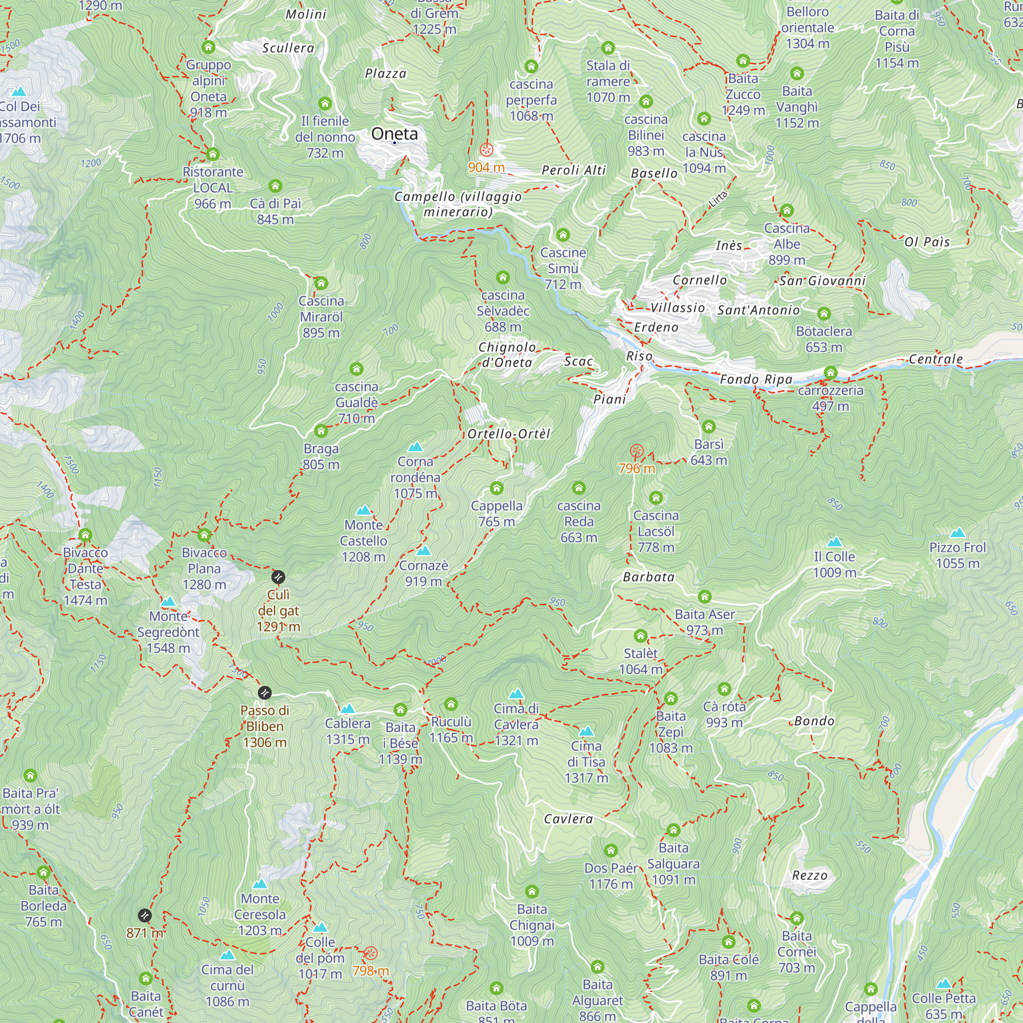 Cascina Valbruna map
