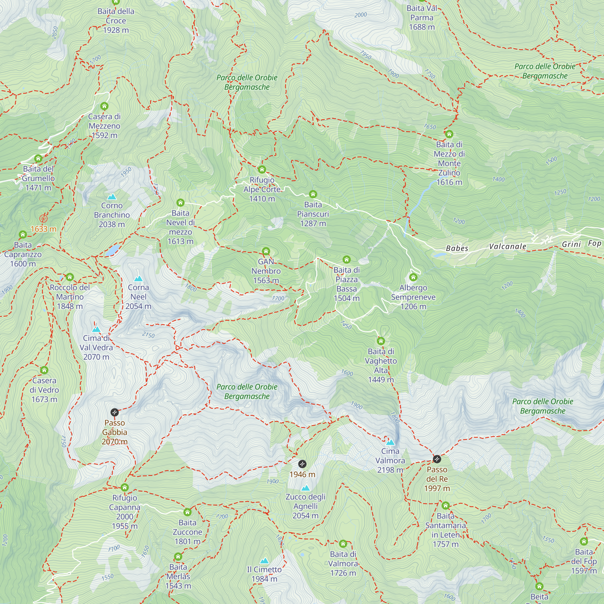 Baita di Piazza Alta o Esmeralda map