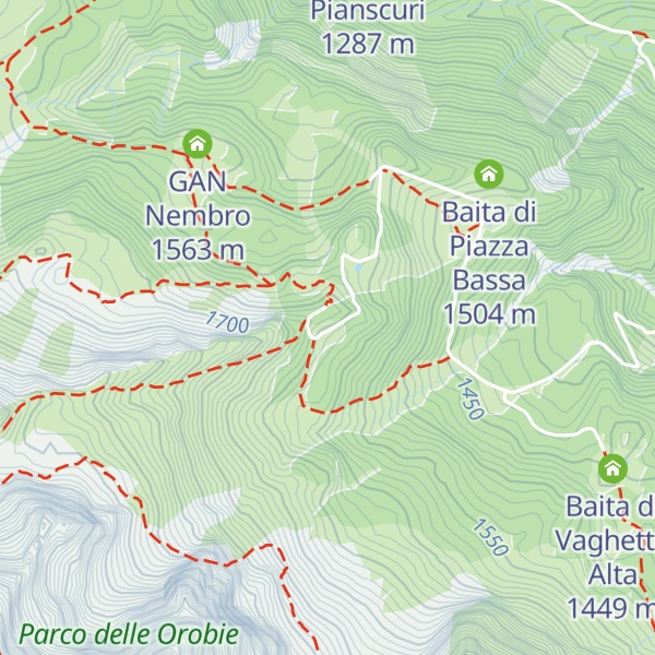 Map of Baita di Piazza Alta o Esmeralda