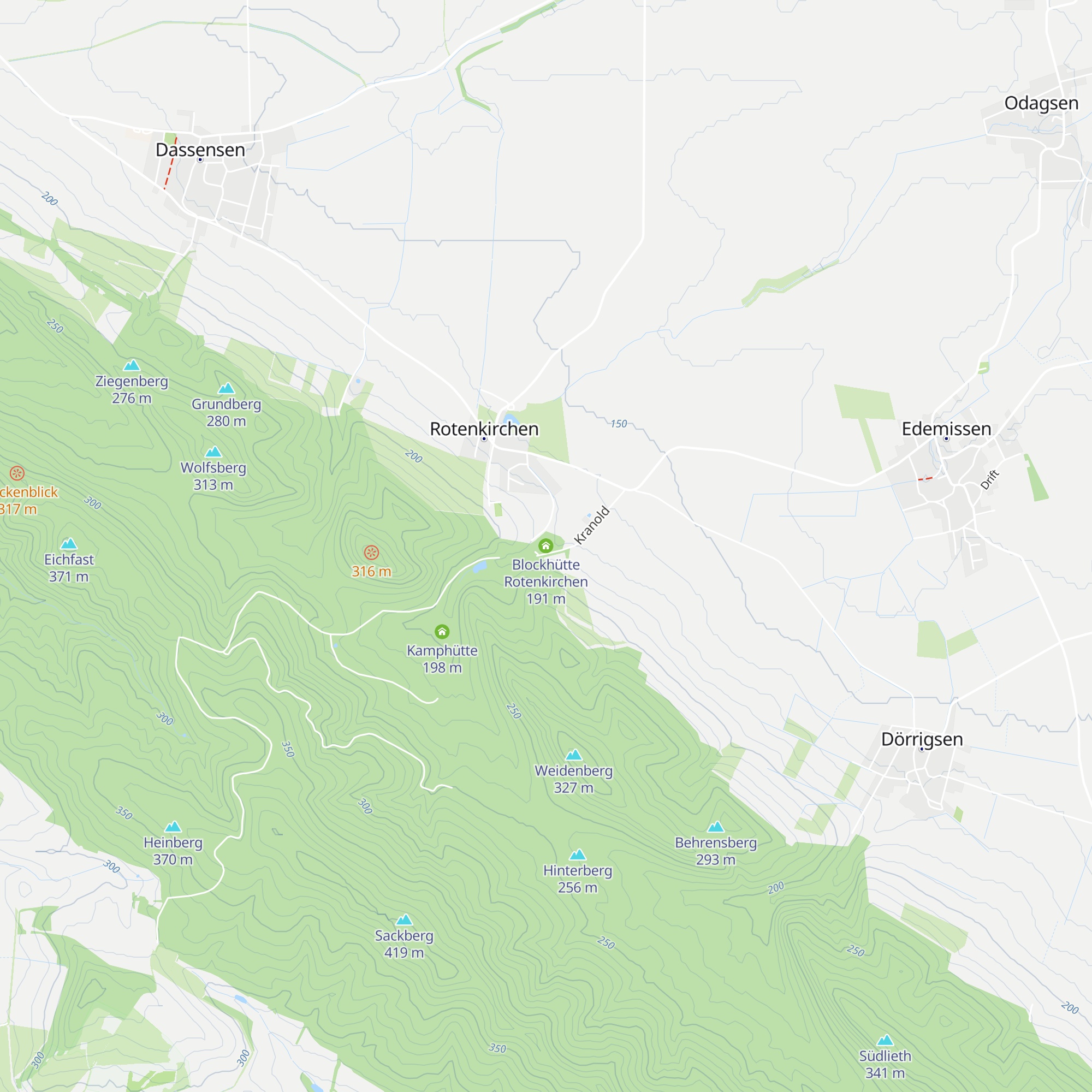 Blockhütte Rotenkirchen map