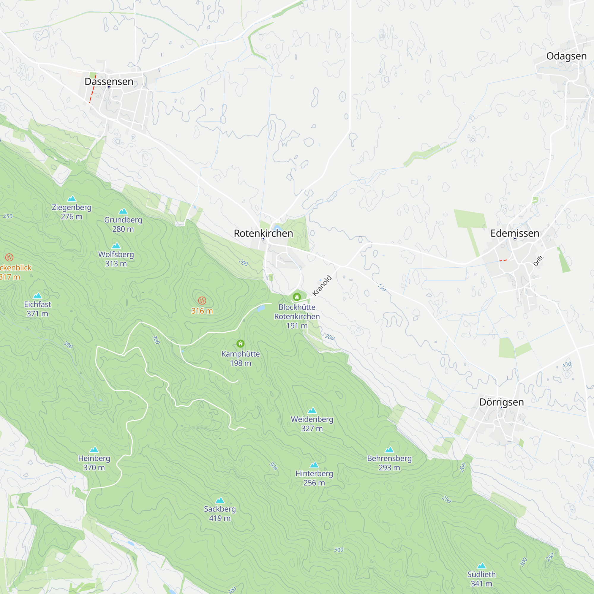 Blockhütte Rotenkirchen map