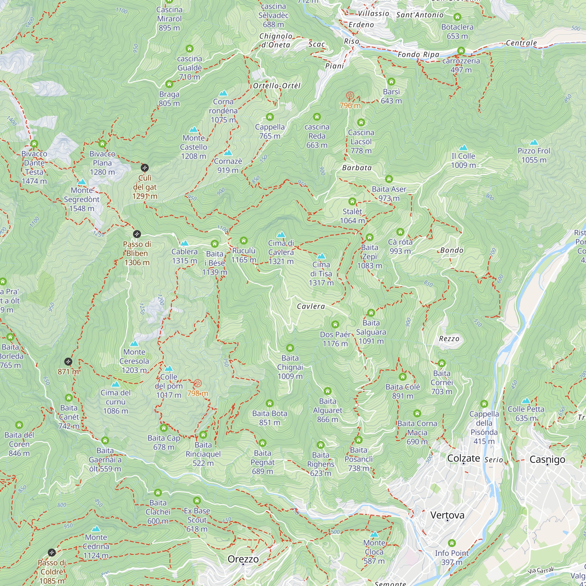 Baita La Fopa map