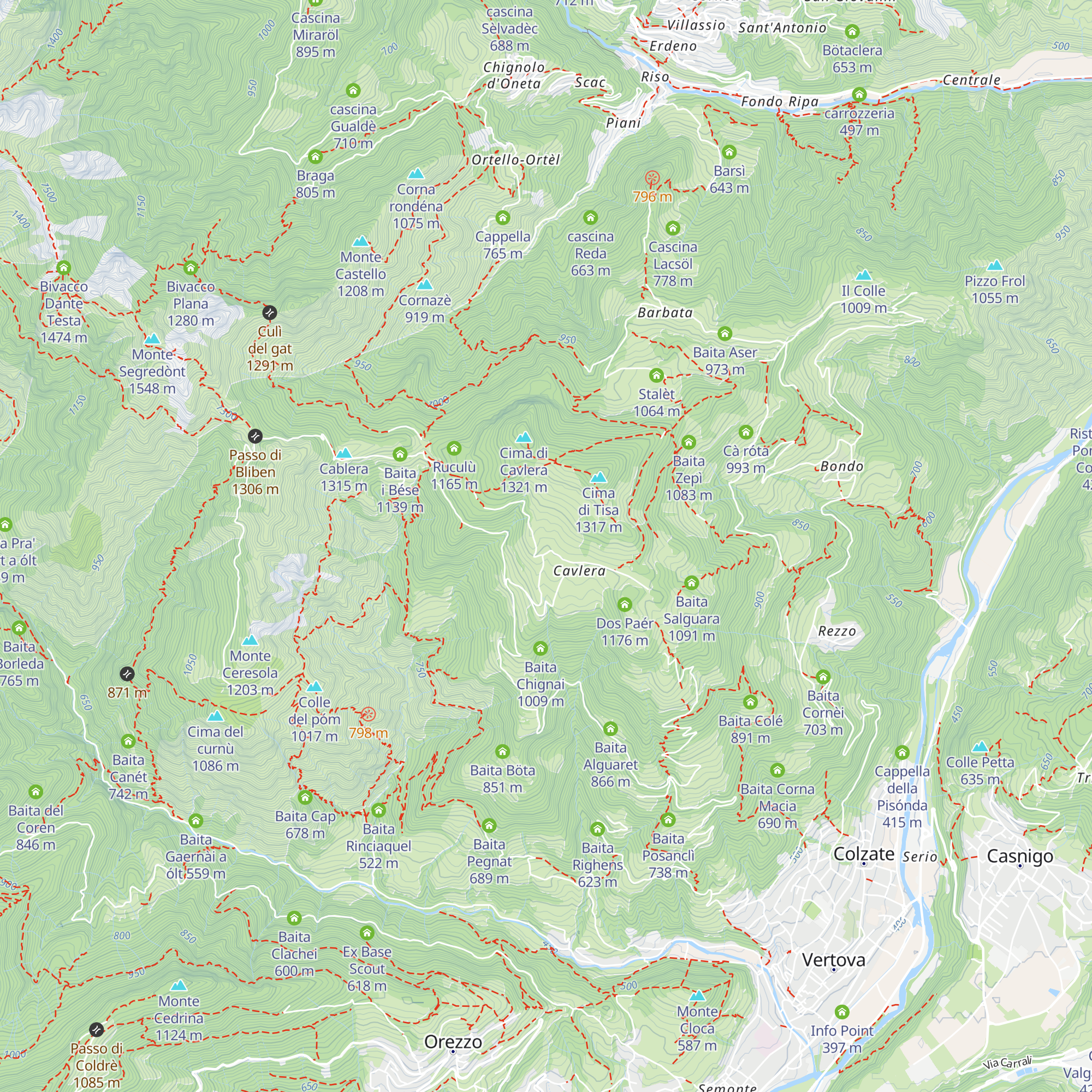 Baita La Fopa map