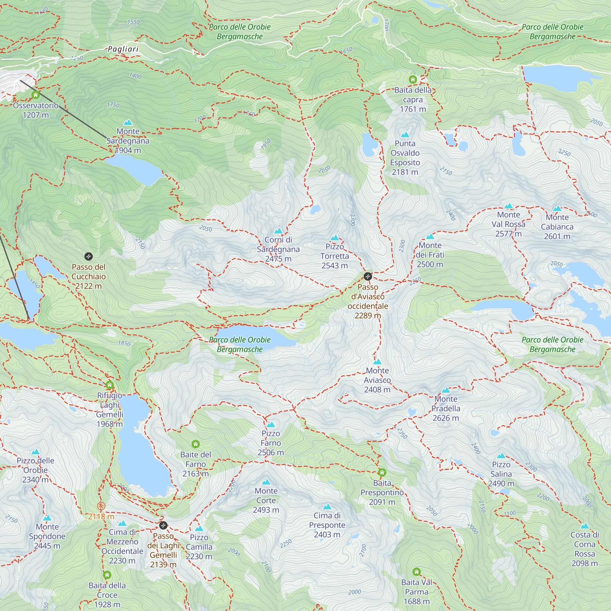 Baita di Gornì map