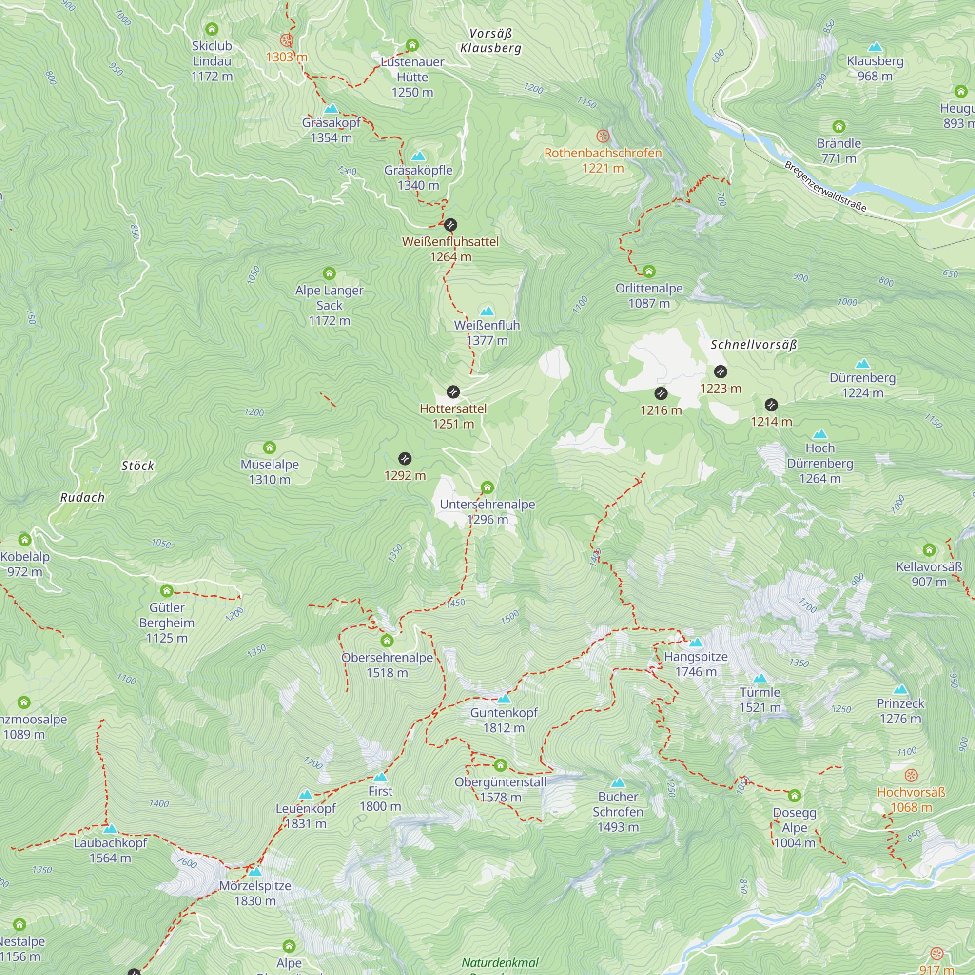 Untersehrenalpe map