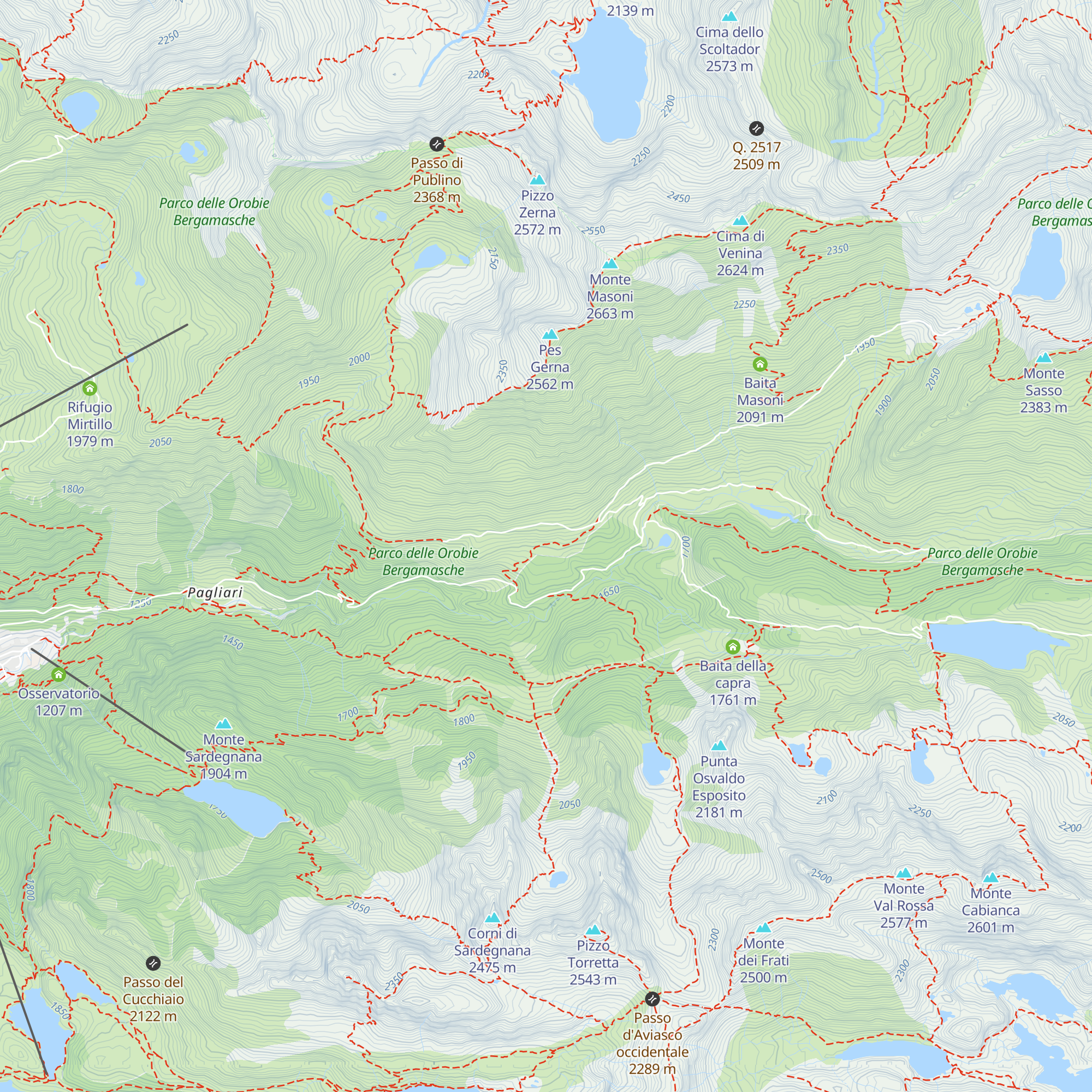 Rifugio il Baitone map