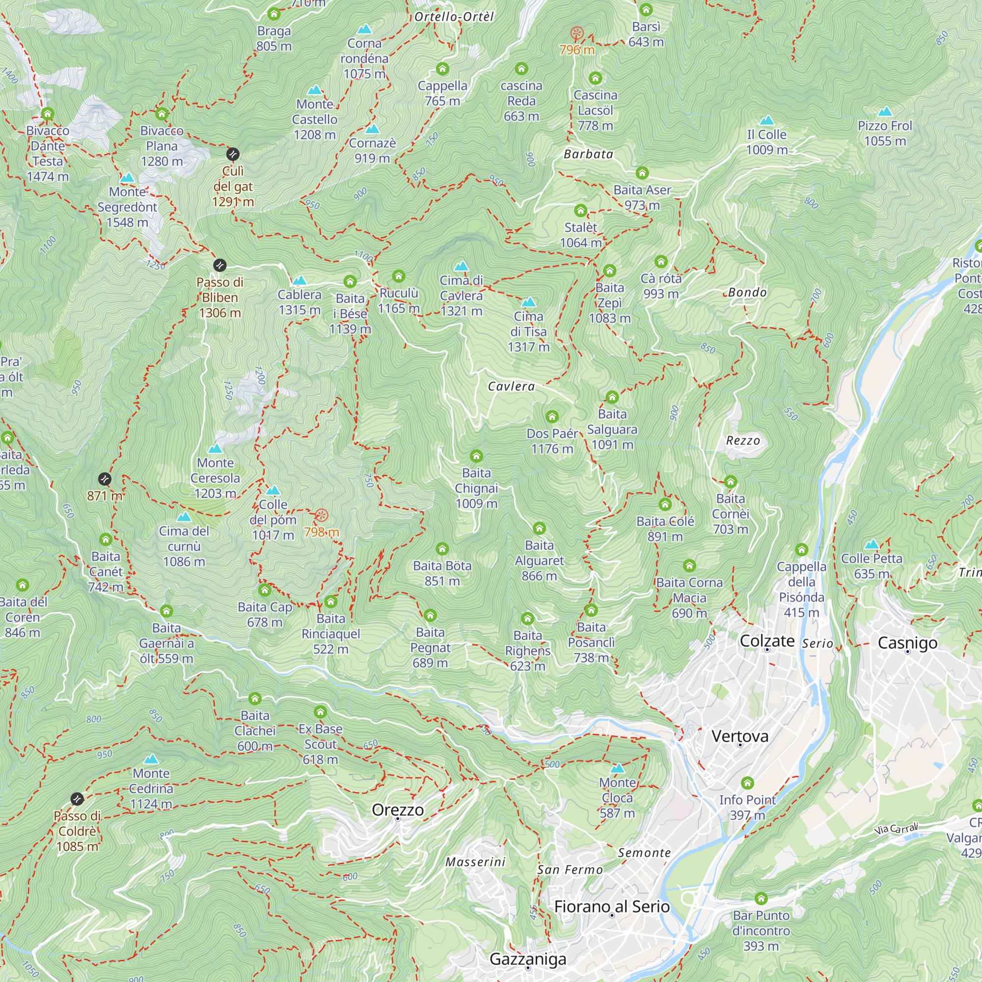 Baita Falècc map