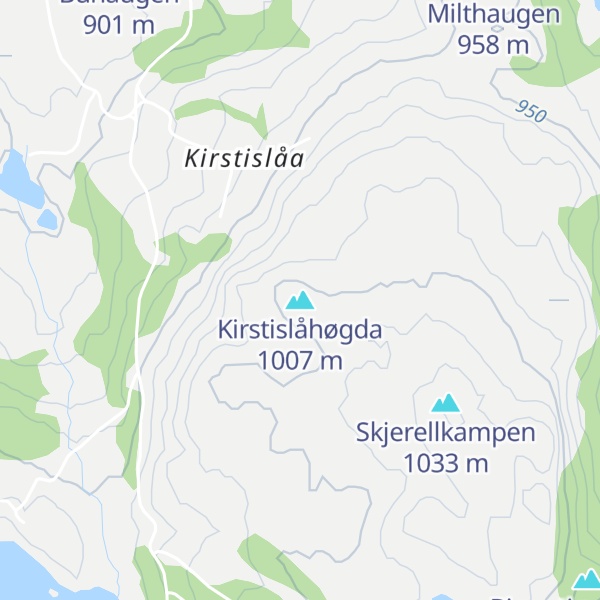 Map of Kirstislåhøgda
