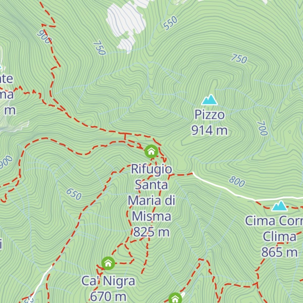 Map of Rifugio Santa Maria di Misma