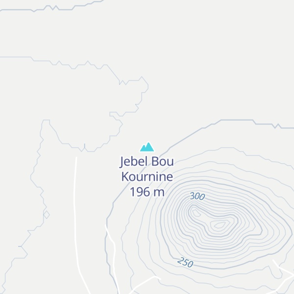 Map of Jebel Bou Kournine