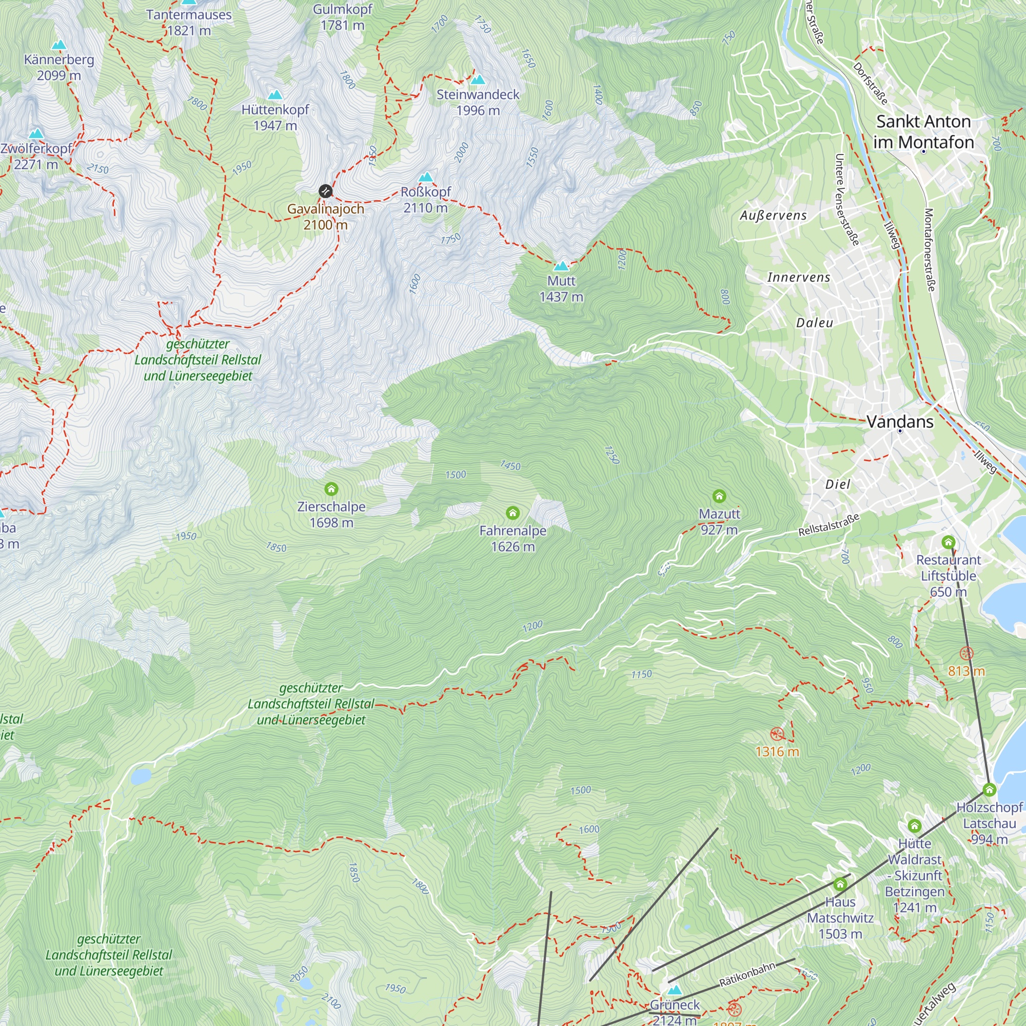 Fahrenalpe map