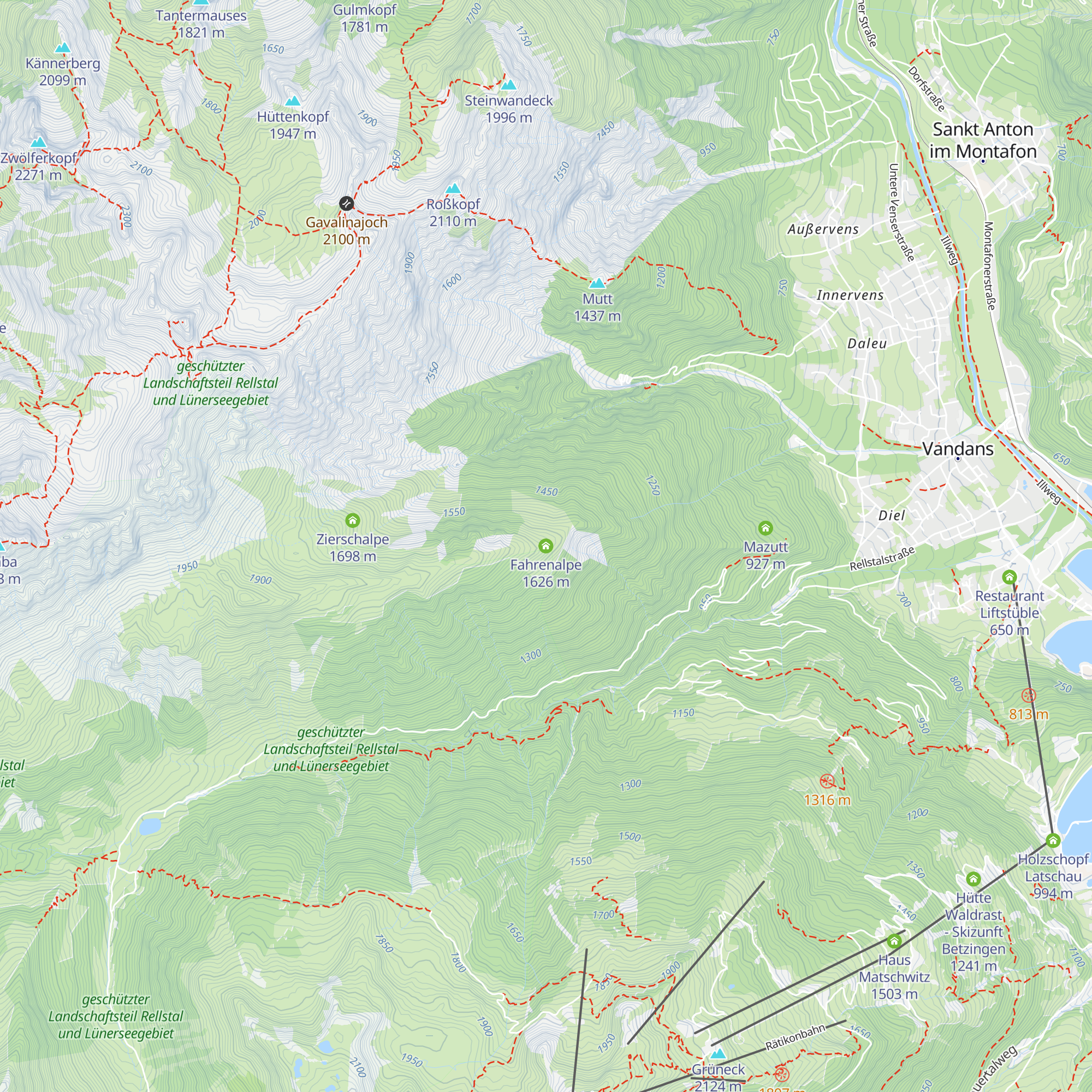 Fahrenalpe map