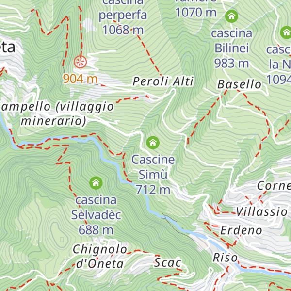 Map of Case Fanfani