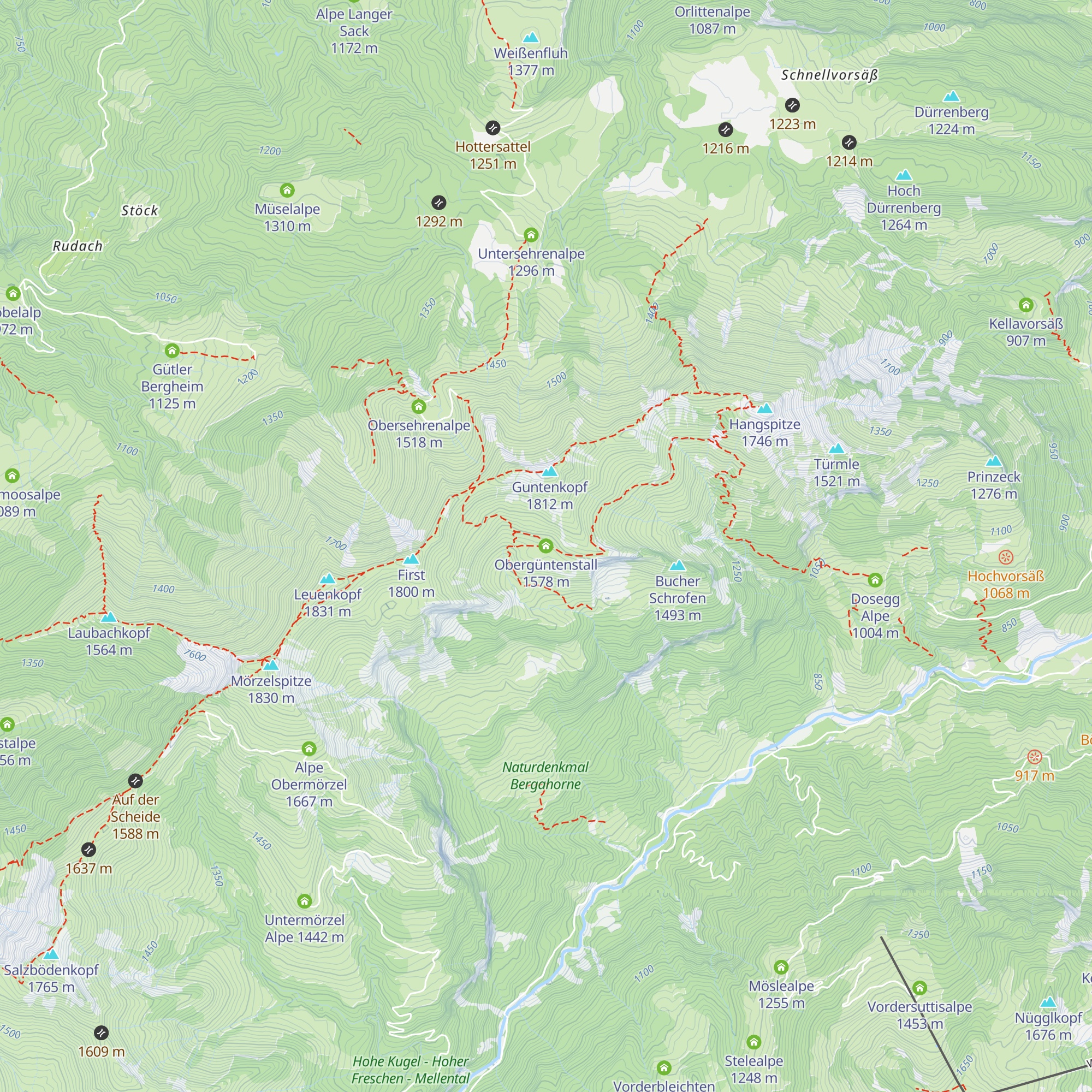 Obergüntenstall map