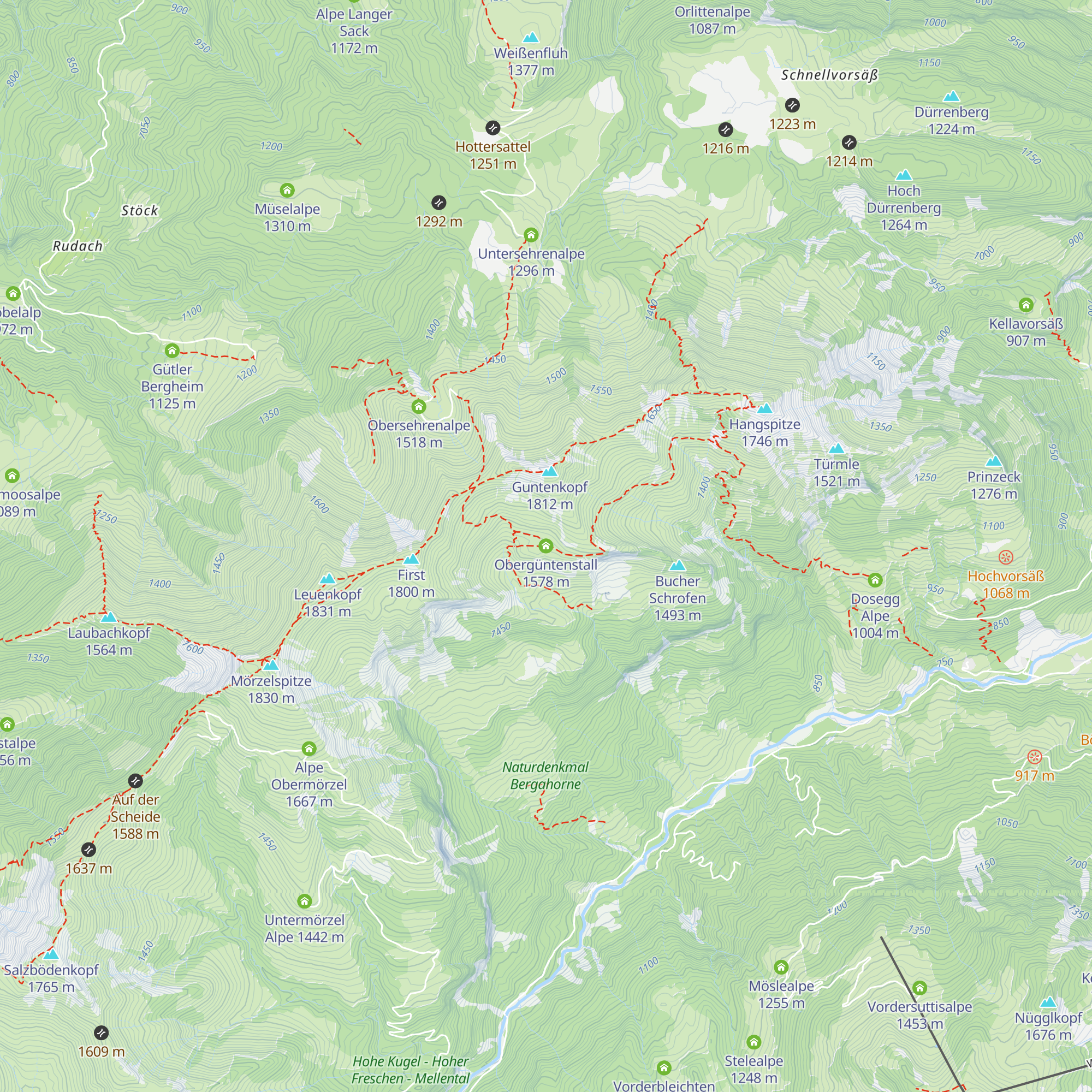 Obergüntenstall map