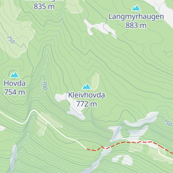 Map of Kleivhovda