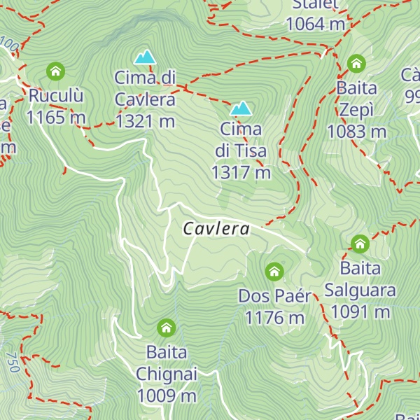 Map of Rifugio Alpino Monte Cavlera