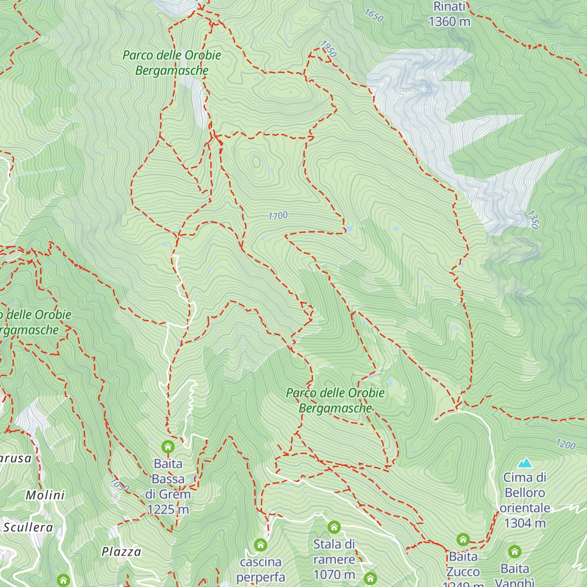 Bivacco Telini map