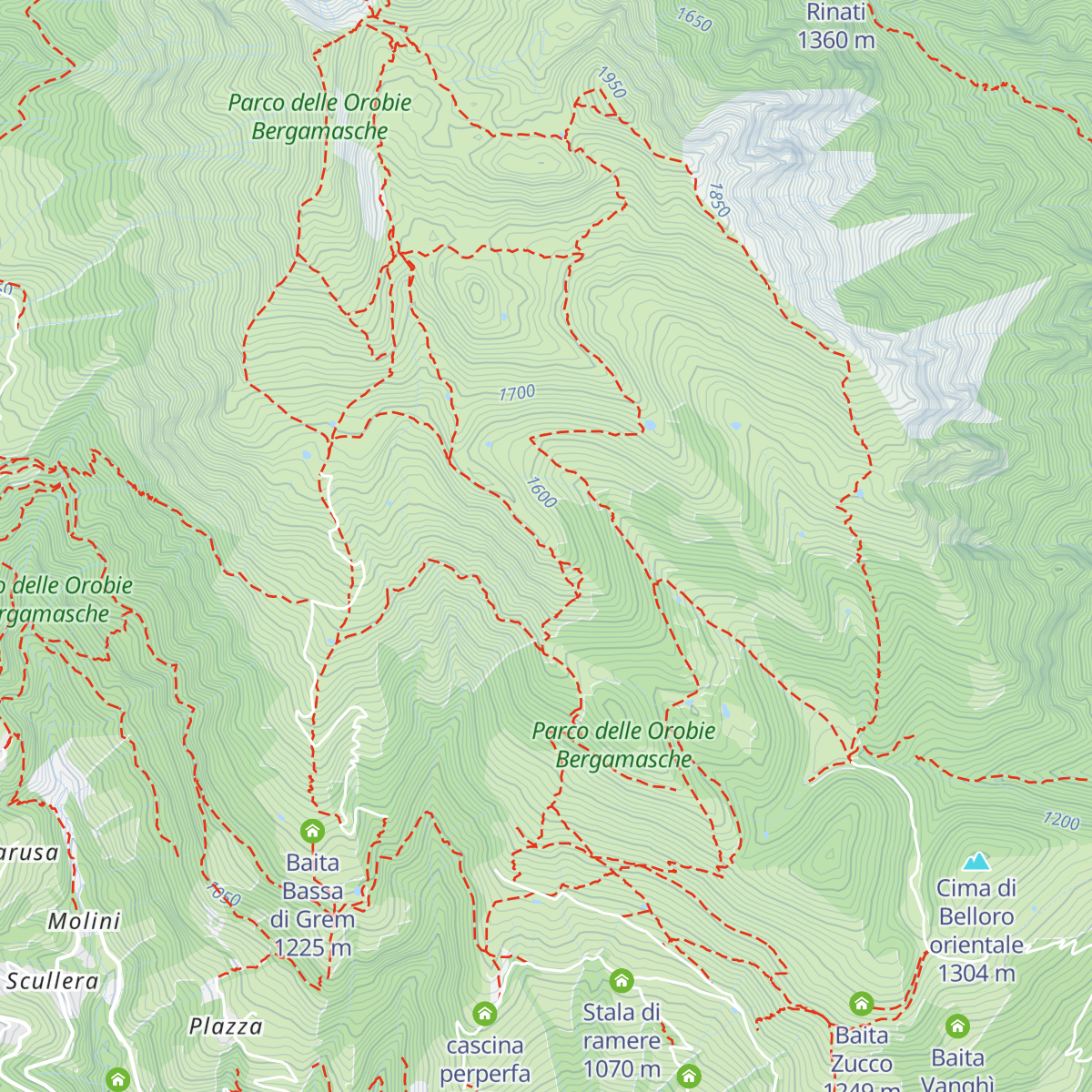 Bivacco Telini map