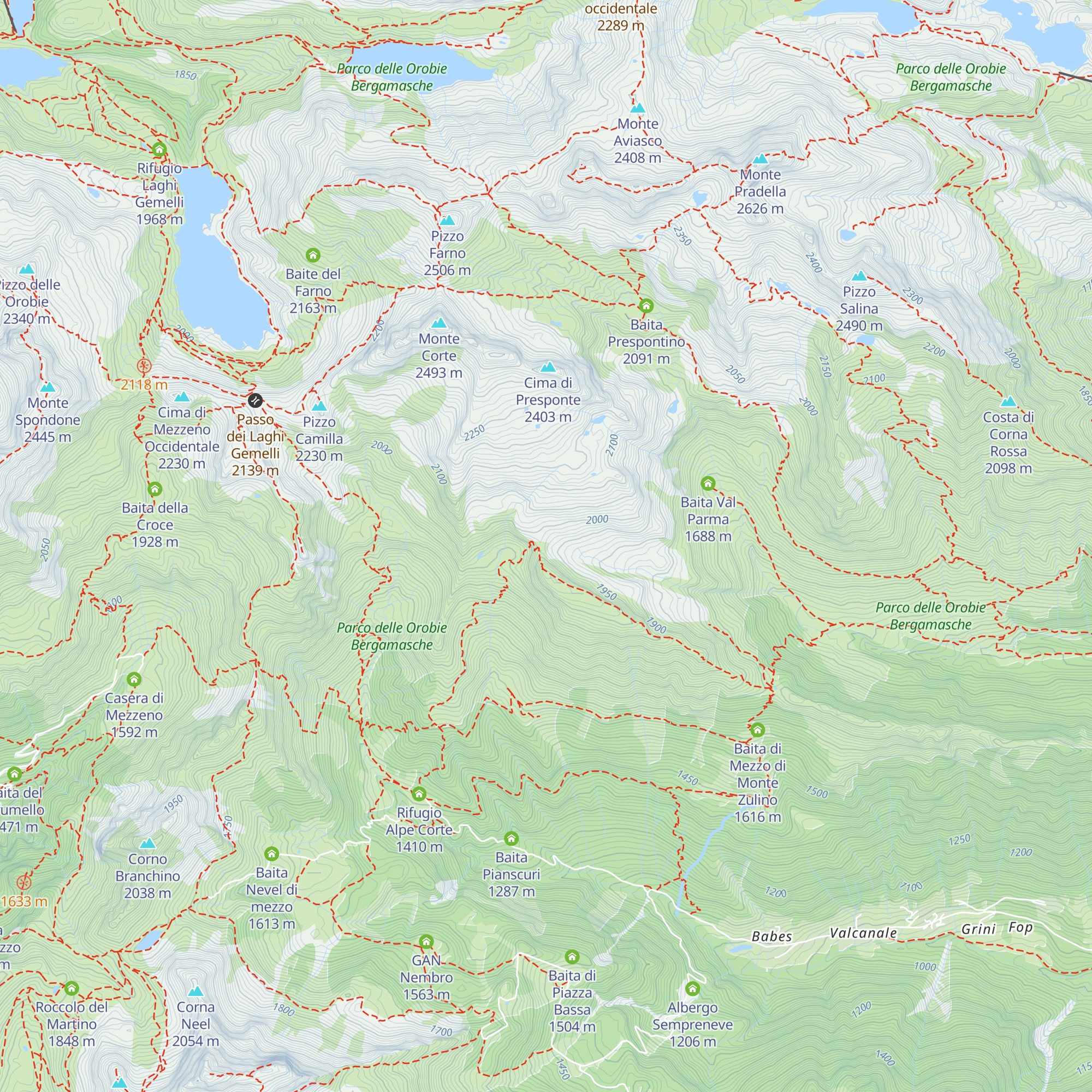 Baita Campagano Alta map