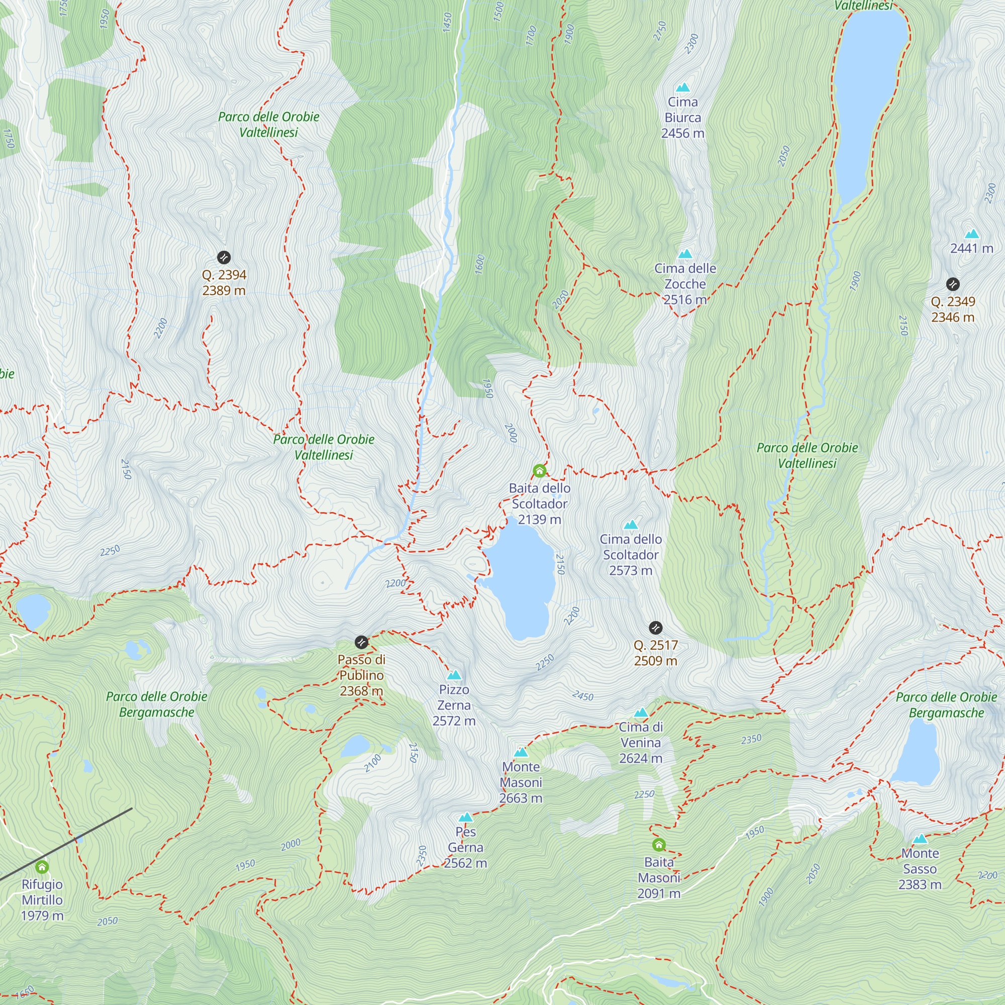 Rifugio Caprari map