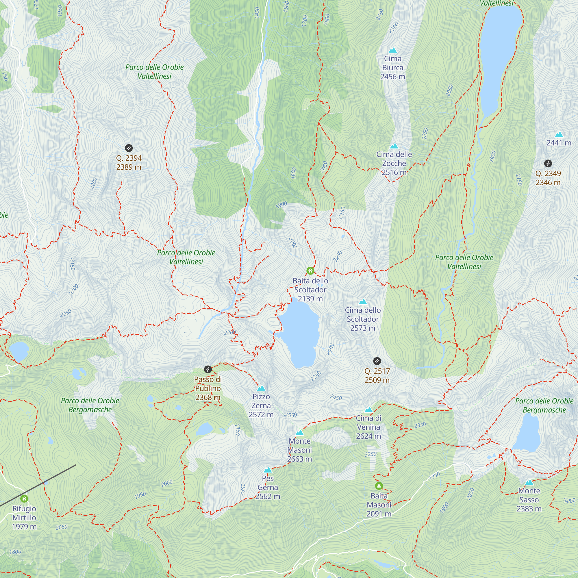 Rifugio Caprari map