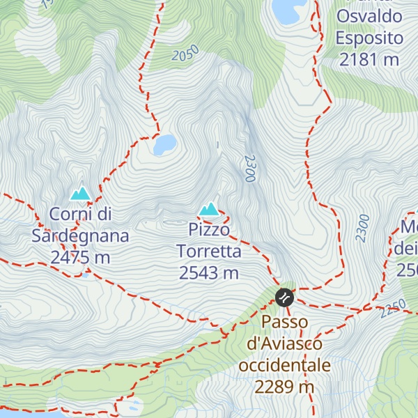 Map of Pizzo Torretta