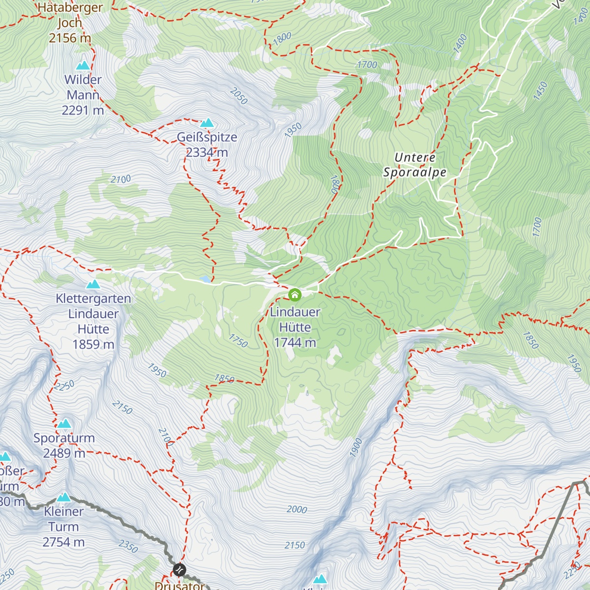 Lindauer Hütte map