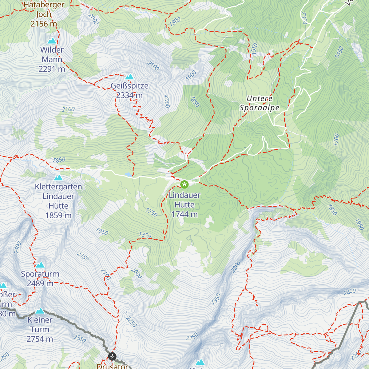 Lindauer Hütte map