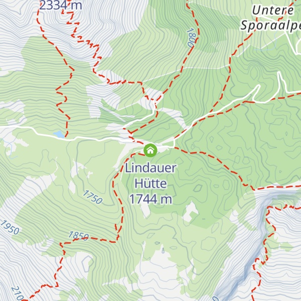 Map of Lindauer Hütte