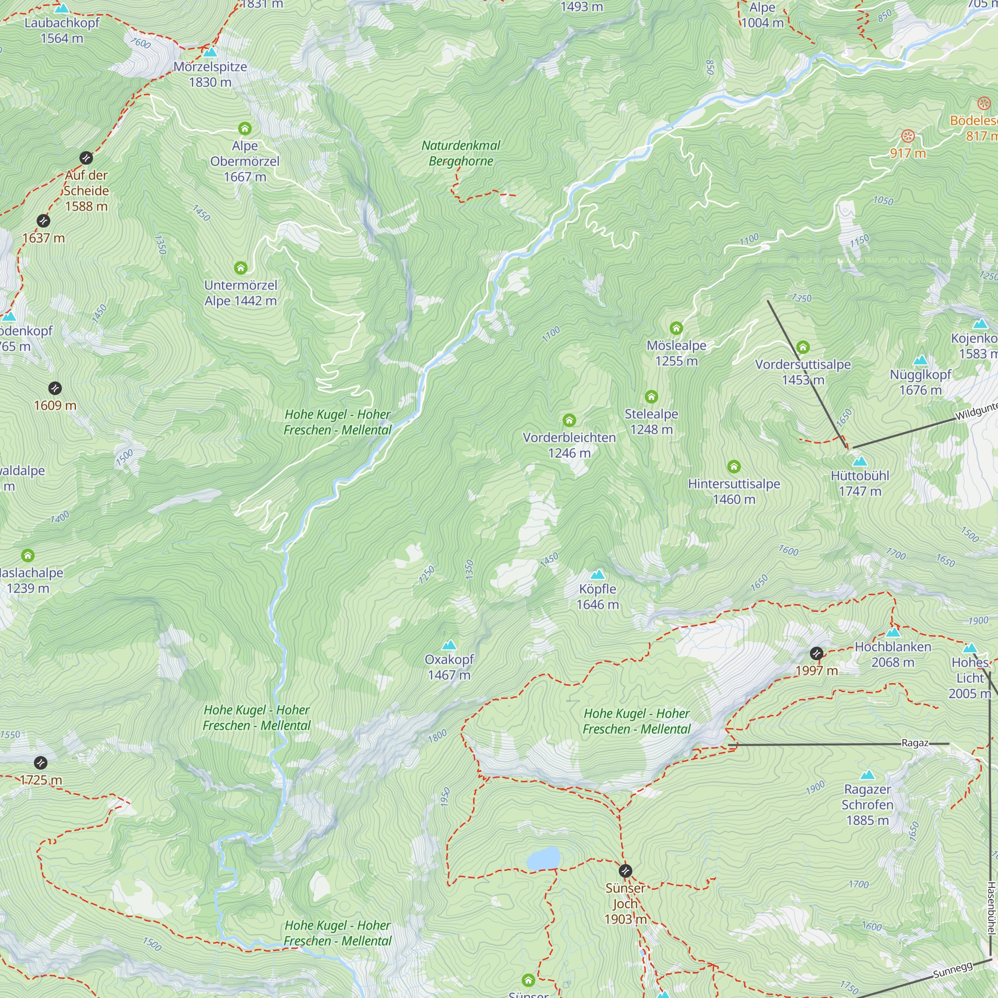 Hinterbleichten-Alpe map