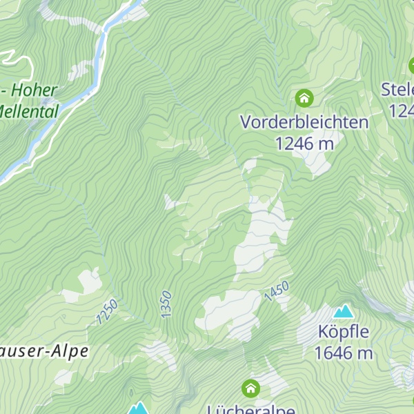 Map of Hinterbleichten-Alpe