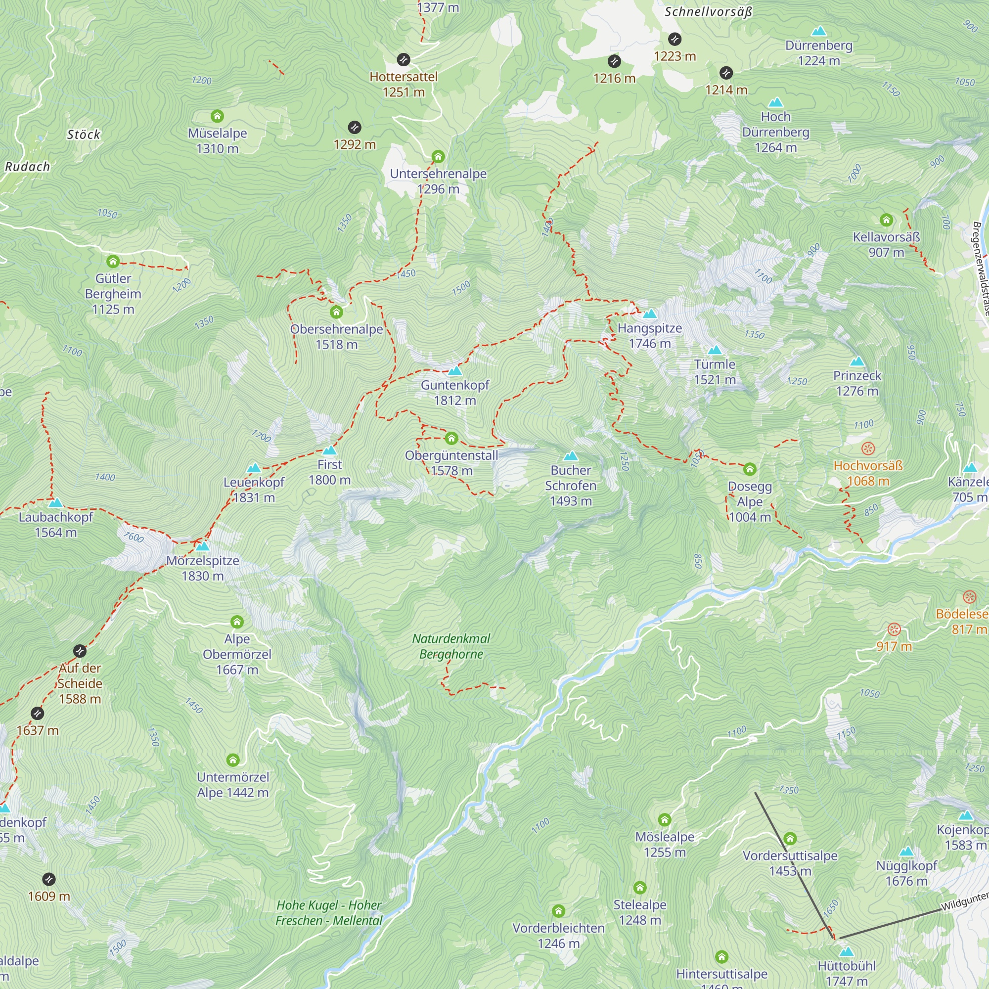 Alpe Köbele map
