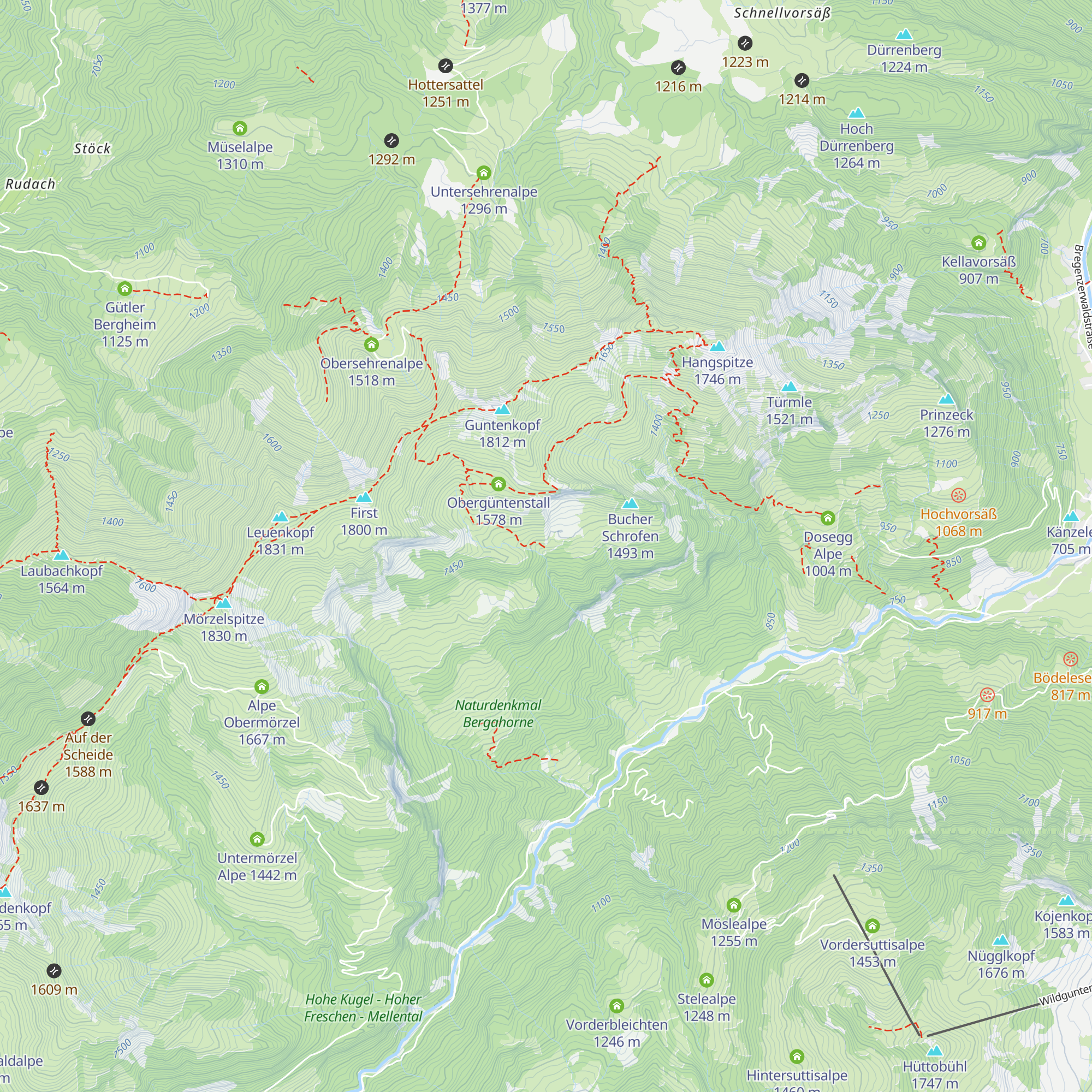 Alpe Köbele map