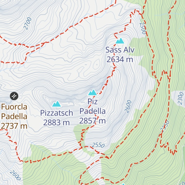 Map of Piz Padella