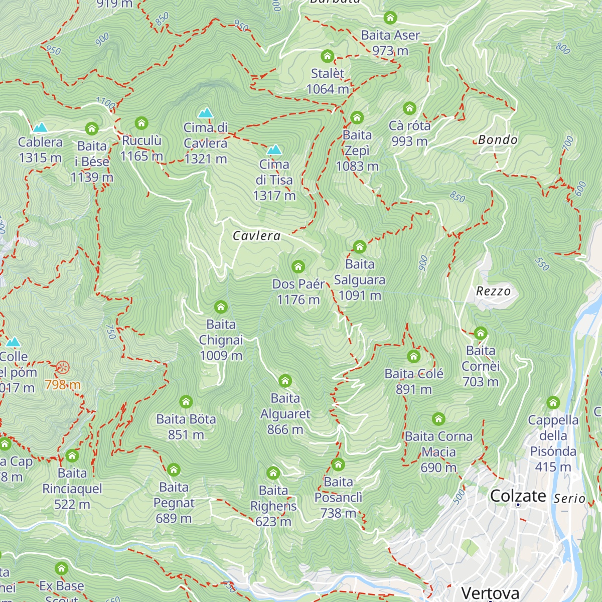 Baita Ros map