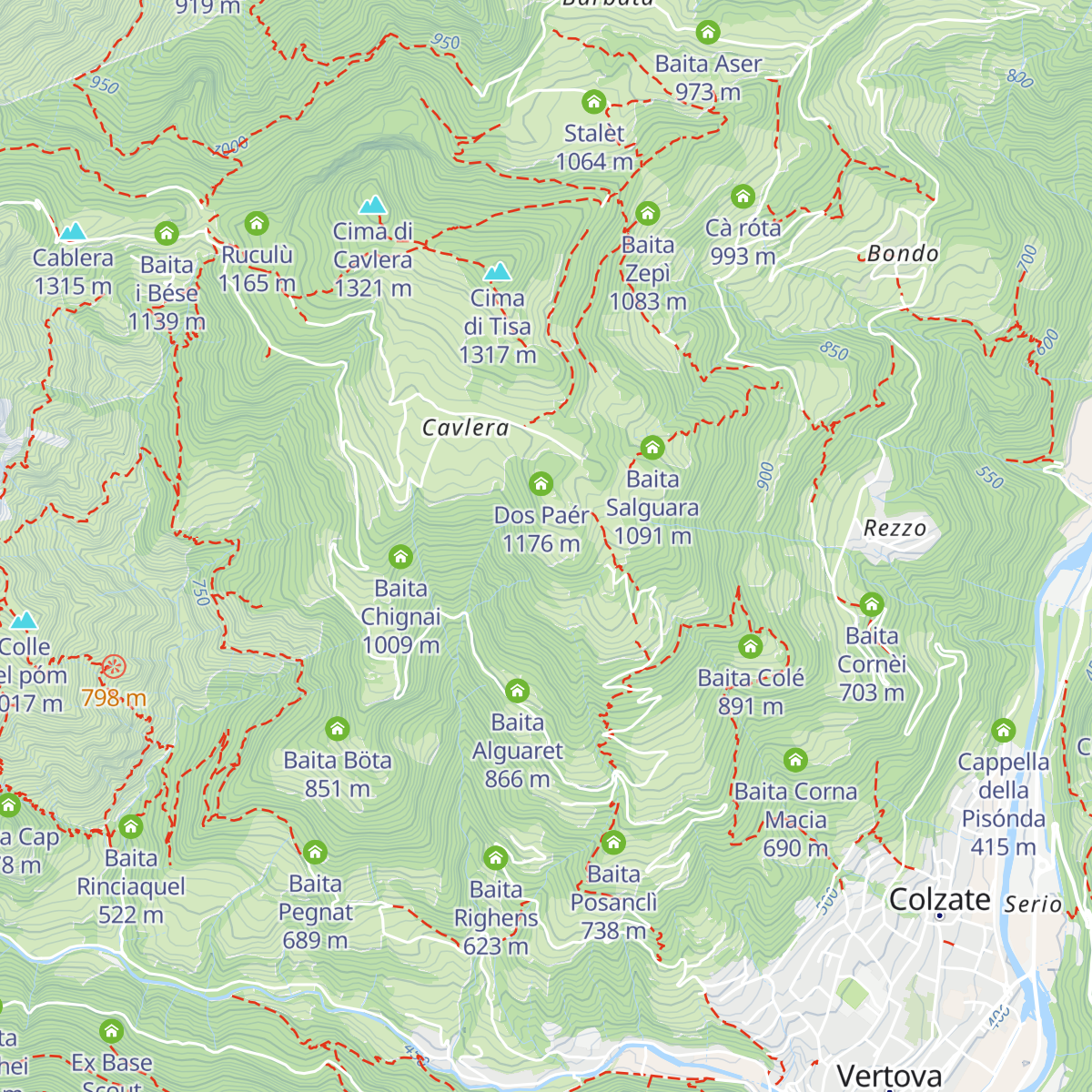 Baita Ros map