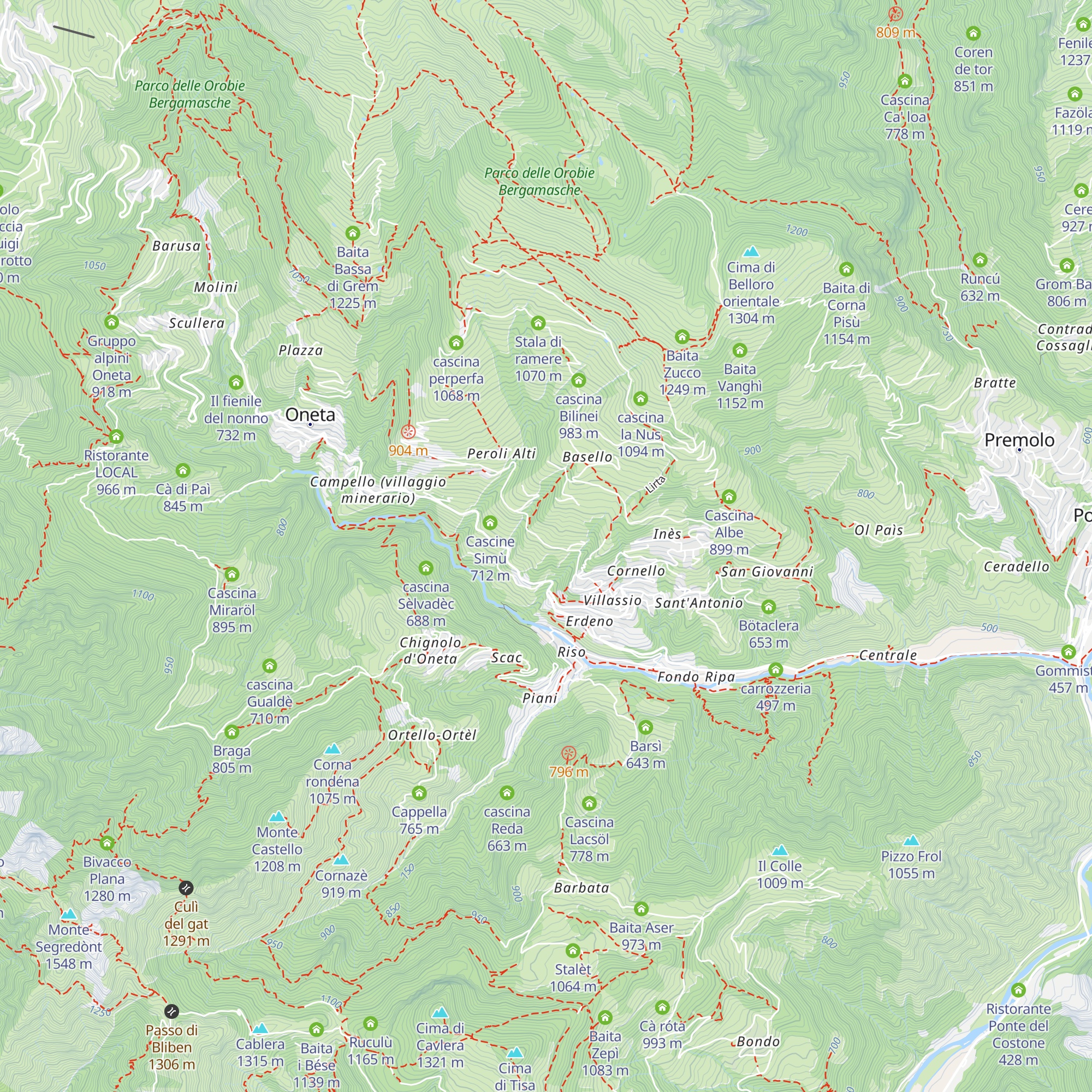 cascina Colombera map