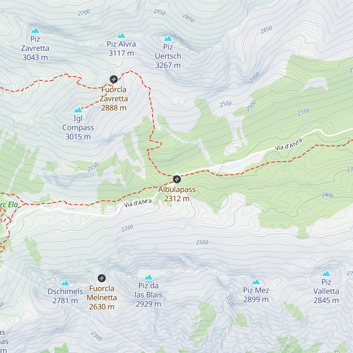 Gasthaus Albula Hospiz map